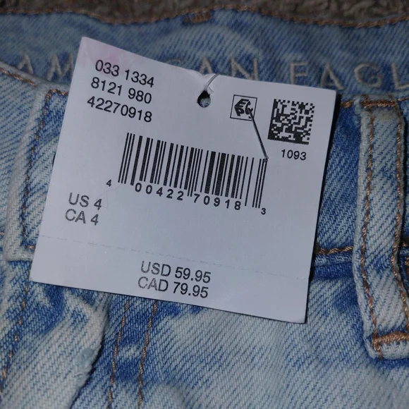 American Eagle Outfitters Strigid Jean Shorts - Size 4 - Midrise - Picture 7 of 7